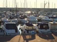 Im Yachthafen von Lavagna ankern Yachten und Boote