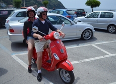 Bereit für die nächste Etappe der Vespa-Tour!