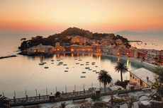 Blick auf die Halbinsel von Sestri Levante